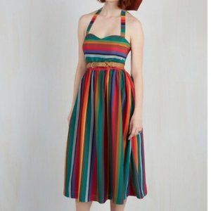 Modcloth Rainbow Dress "My Zest Intentions"